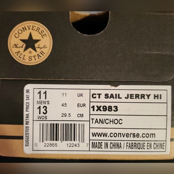 NIB Converse All Star Sailor Jerry Death or Glory Rose, Men's Size 11 - Picture 5 of 12